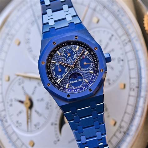 audemars piguet blue ceramic perpetual calendar|audemars piguet ultra thin price.